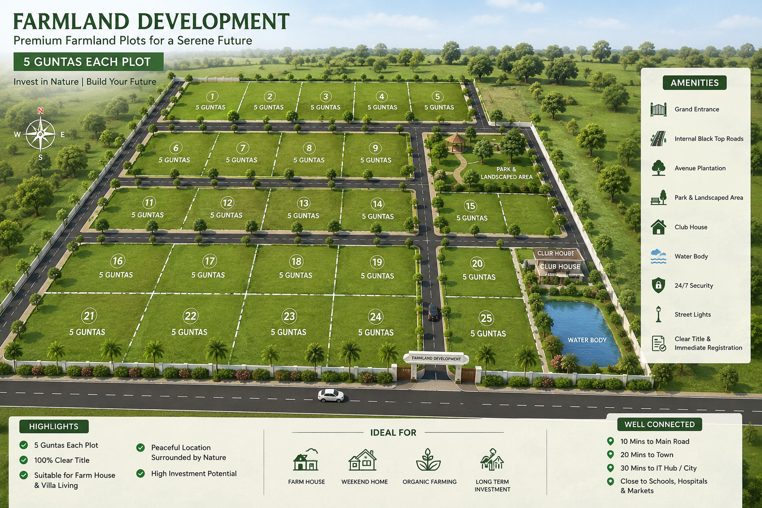 Land on the outskirts of Bengaluru